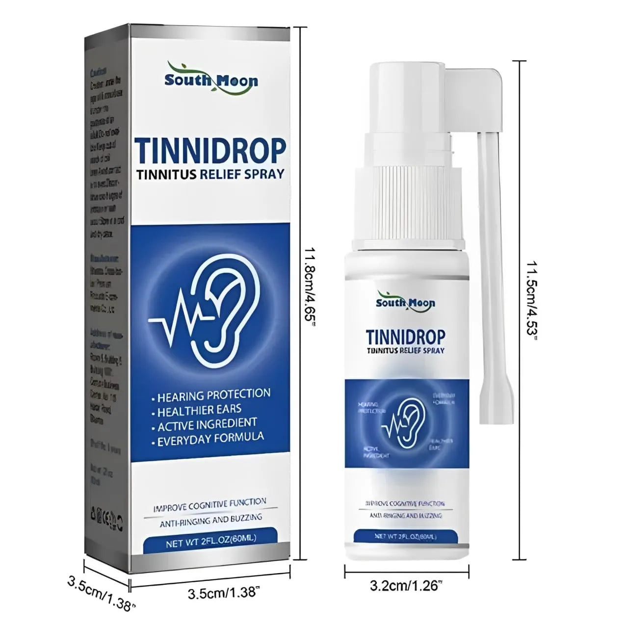 Kit 5 Tinnidrop - Lavagem e Solução de Zumbido Nos Ouvidos