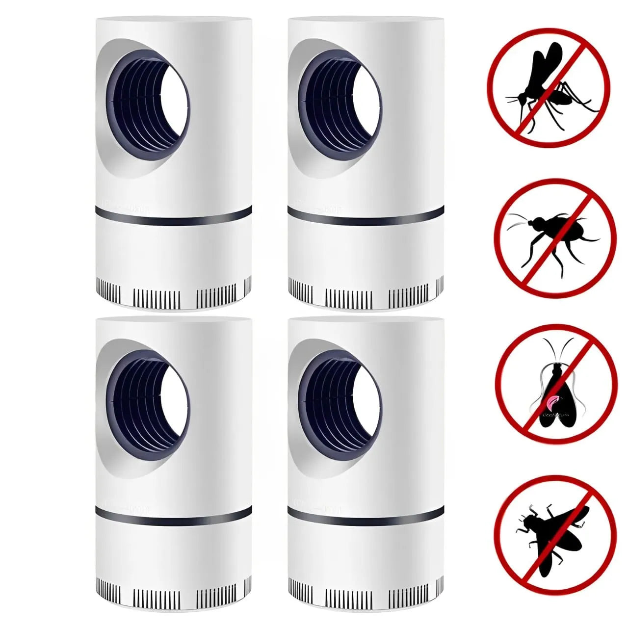 Kit 4 Armadilha Para Pernilongo Silencioso com Lâmpada de LED